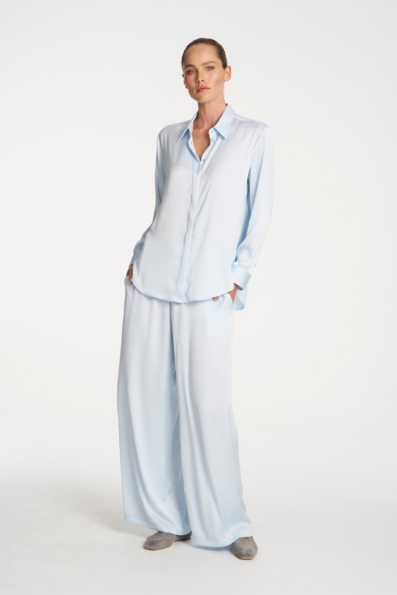 Soft Shirt | Glacier Mirror Satin