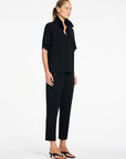 Zip Flute Top |Black
