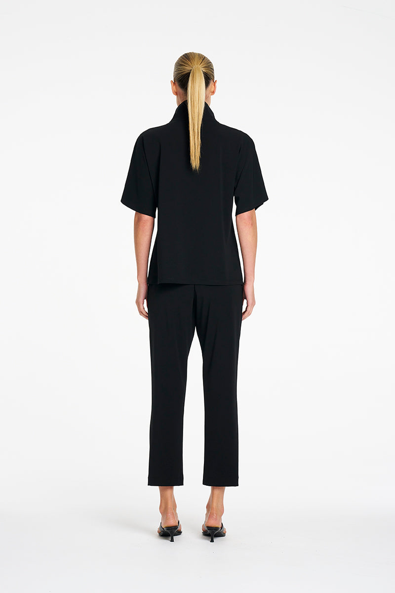 Zip Flute Top |Black