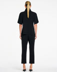 Zip Flute Top |Black