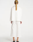 Pea Jacket | White Ultra Knit