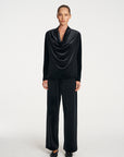 Palazzo Pant | Black Velvet