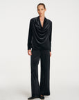 Drape Top | Black Velvet