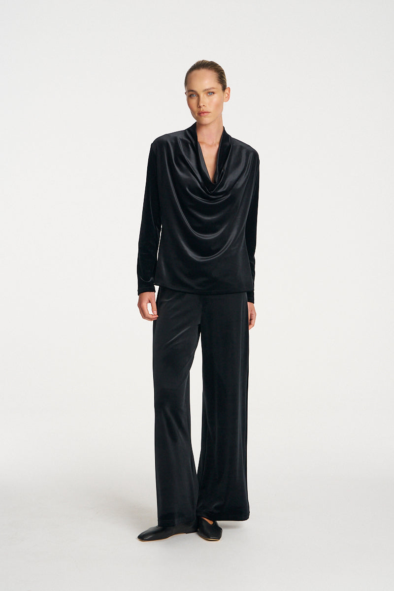 Palazzo Pant | Black Velvet