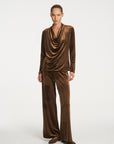 Drape Top | Nutmeg Velvet
