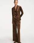 Drape Top | Nutmeg Velvet