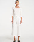 Relaxed Boat Neck | White