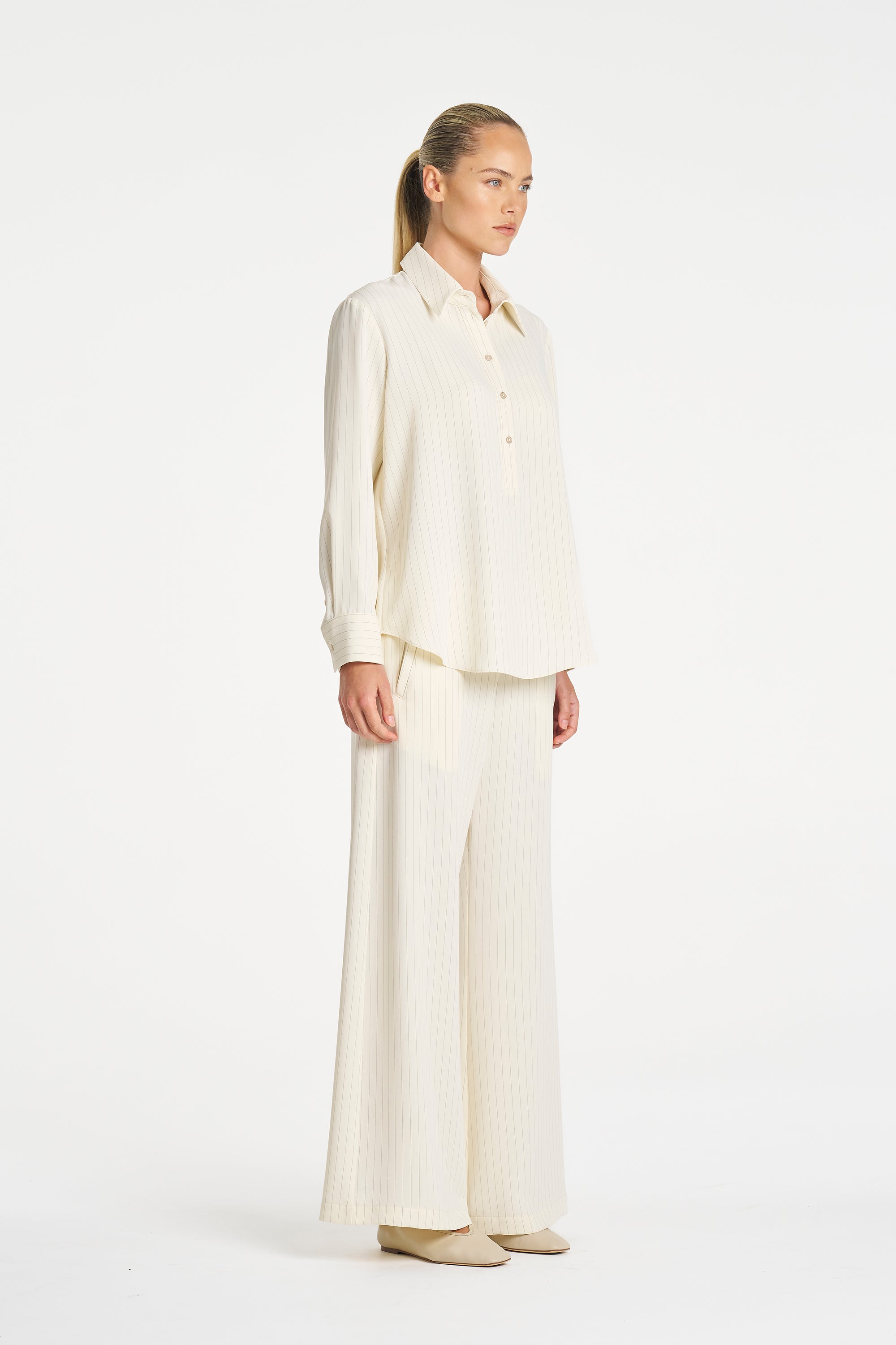Tab Shirt | Vanilla Suit Stripe