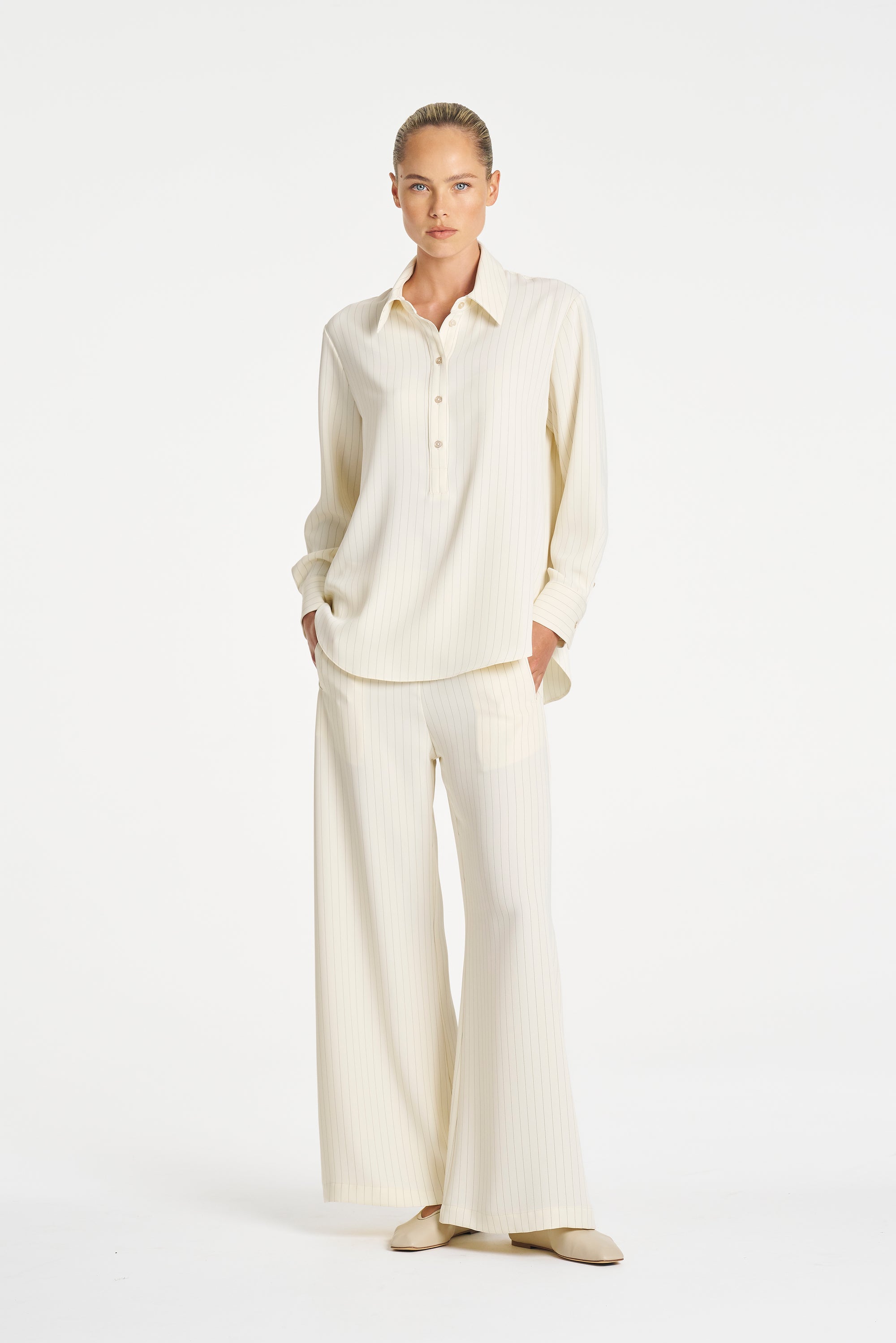 Tab Shirt | Vanilla Suit Stripe