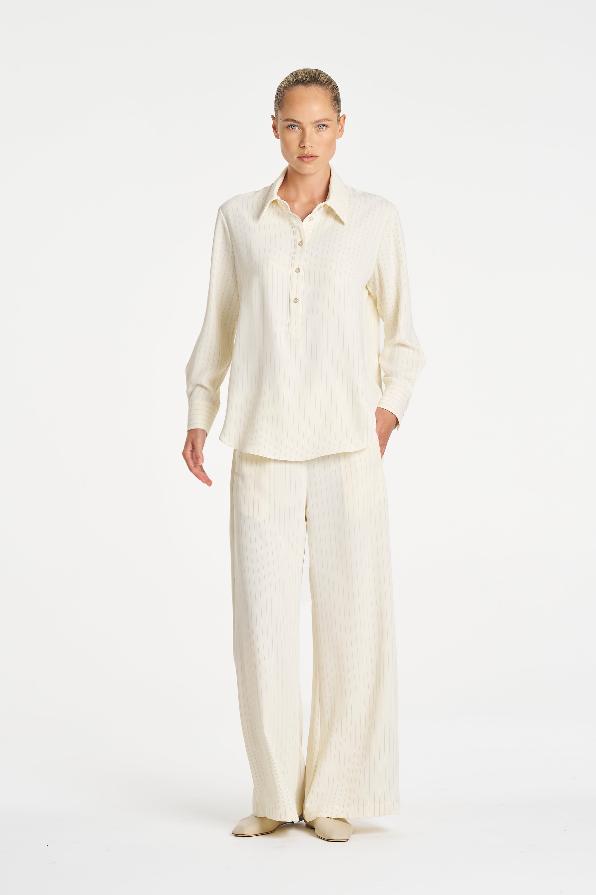 Tab Shirt | Vanilla Suit Stripe