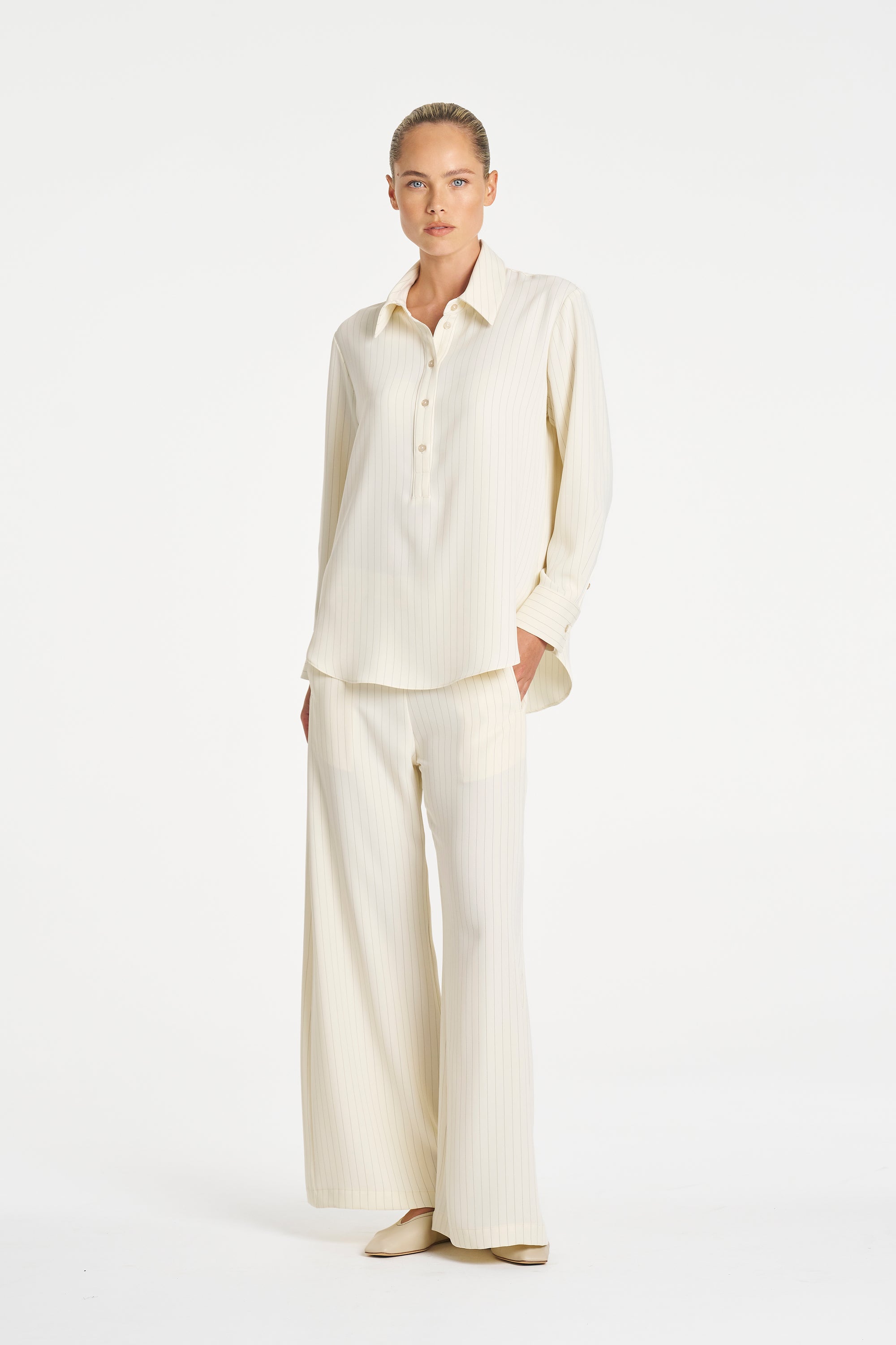 Tab Shirt | Vanilla Suit Stripe