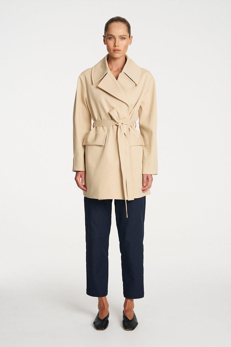 Wrap Trench  | Bisque