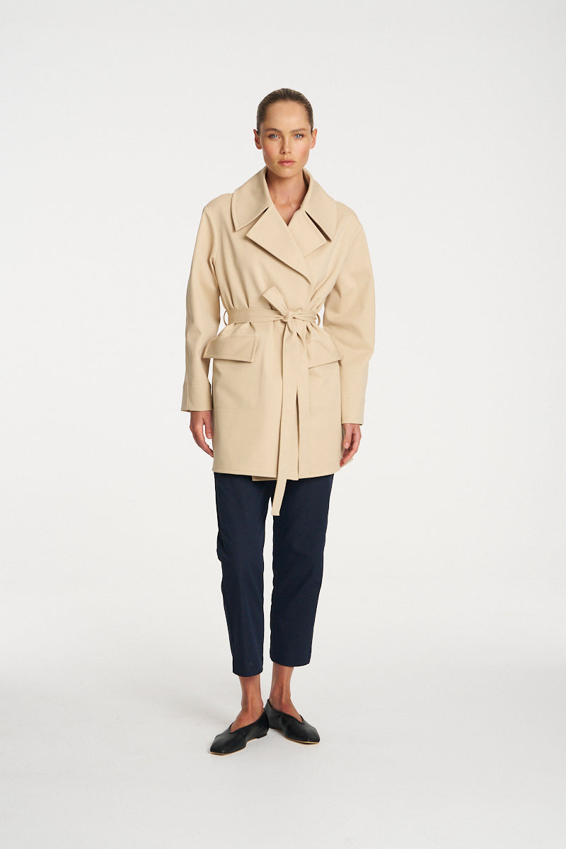 Wrap Trench  | Bisque