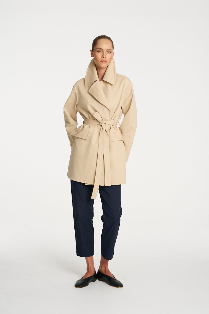 Wrap Trench  | Bisque