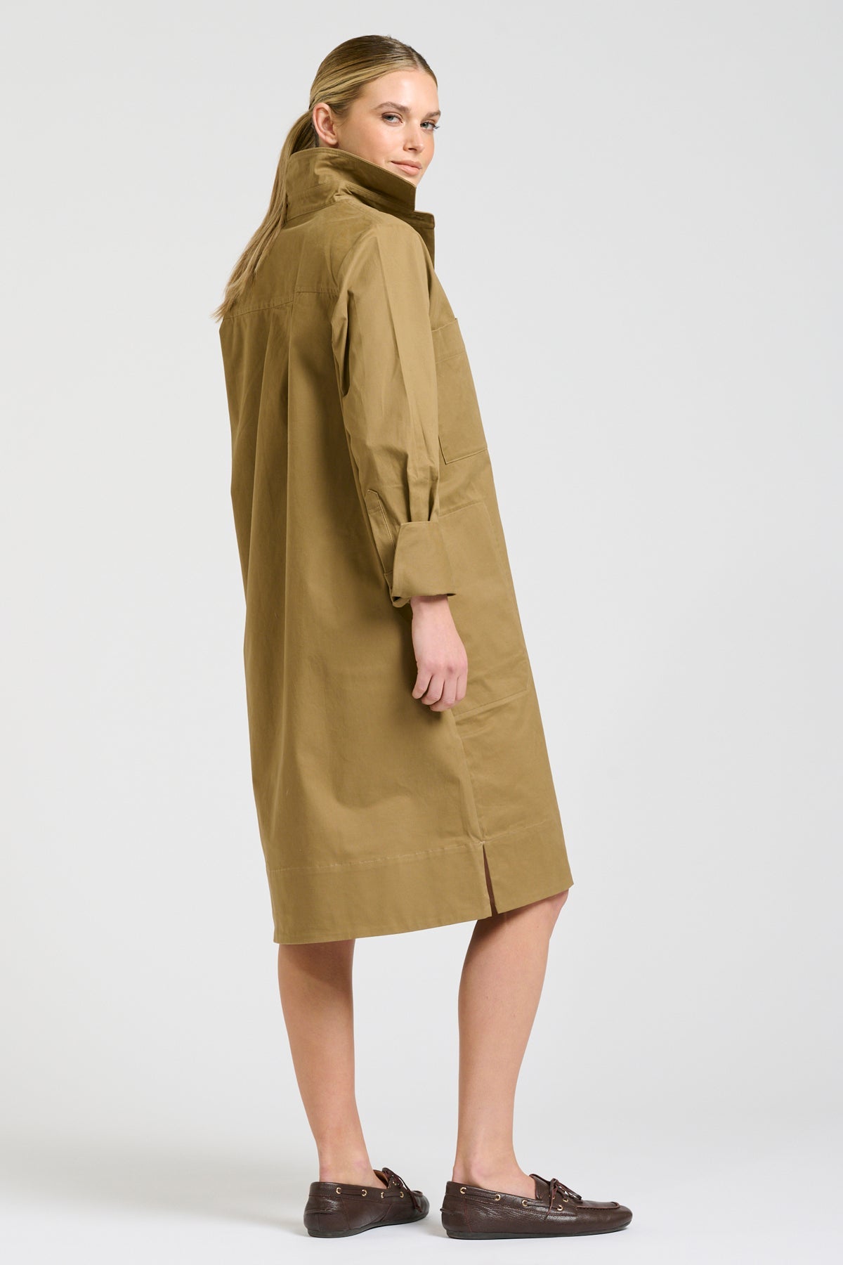 Jane Utility Shirt Dress | Tan