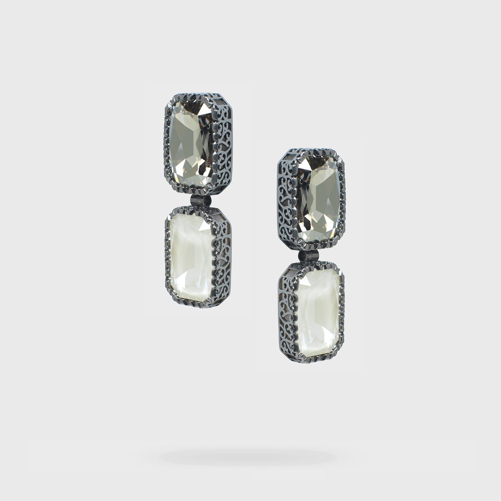 Balustrade Earrings | Dark Diamond