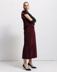 Christiana Suede  Skirt | Bordeaux