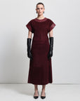 Christiana Suede  Skirt | Bordeaux