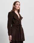 Henrietta Suede Coat | Espresso