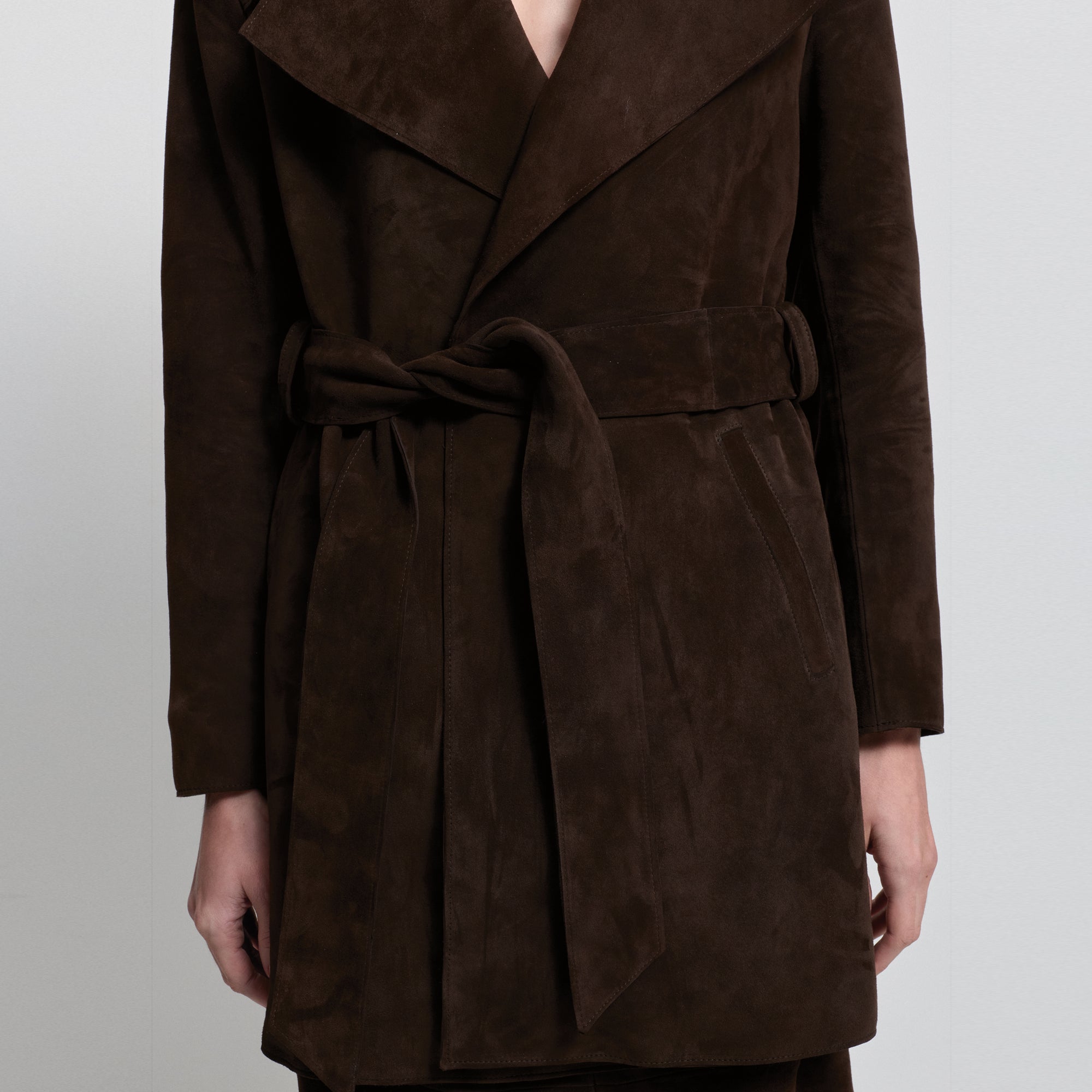 Henrietta Suede Coat | Espresso
