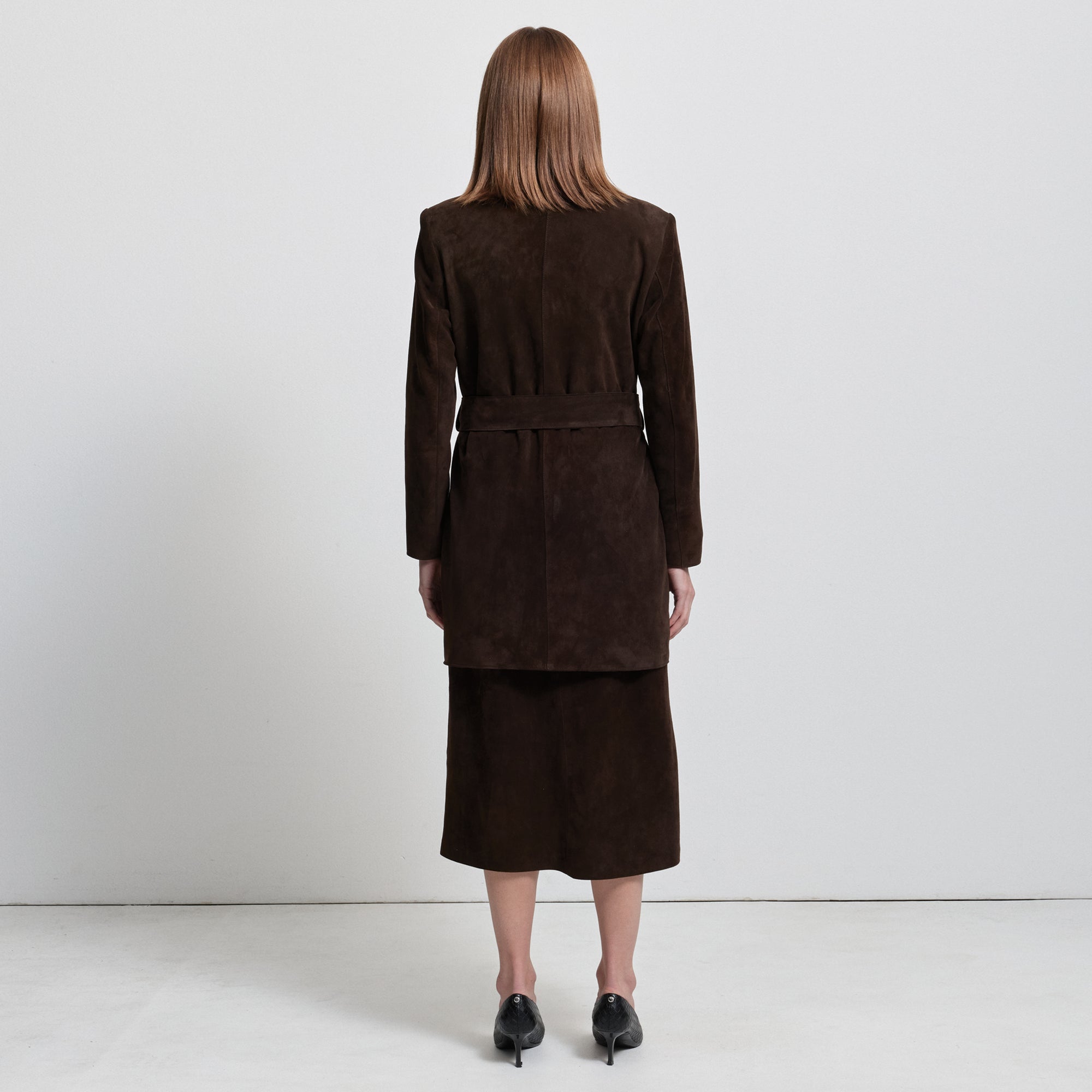 Henrietta Suede Coat | Espresso