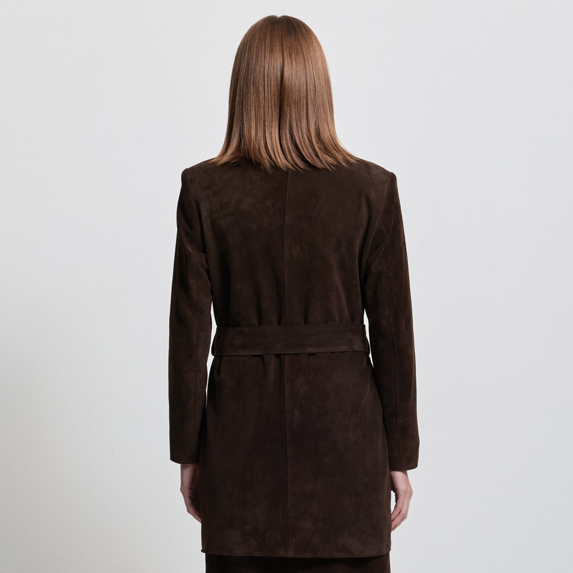 Henrietta Suede Coat | Espresso