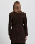 Henrietta Suede Coat | Espresso