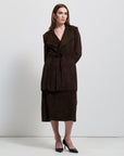 Henrietta Suede Coat | Espresso