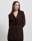 Henrietta Suede Coat | Espresso