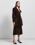 Henrietta Suede Coat | Espresso