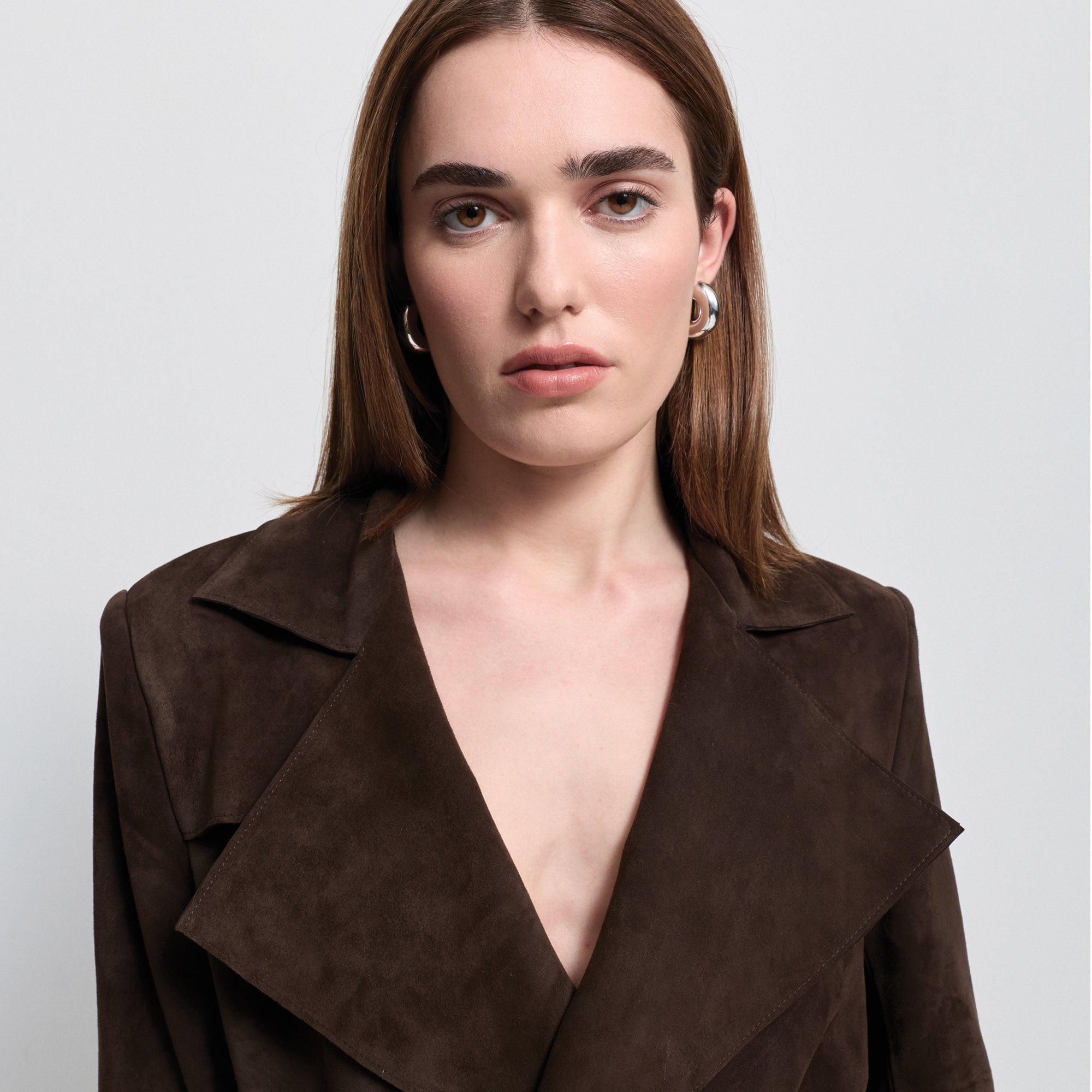 Henrietta Suede Coat | Espresso