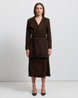 Henrietta Suede Coat | Espresso