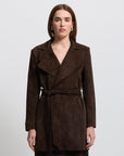 Henrietta Suede Coat | Espresso