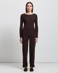 Base Layer Wide Leg Pant | Espresso