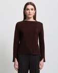 Maya Cashmere Blend Knit | Espresso