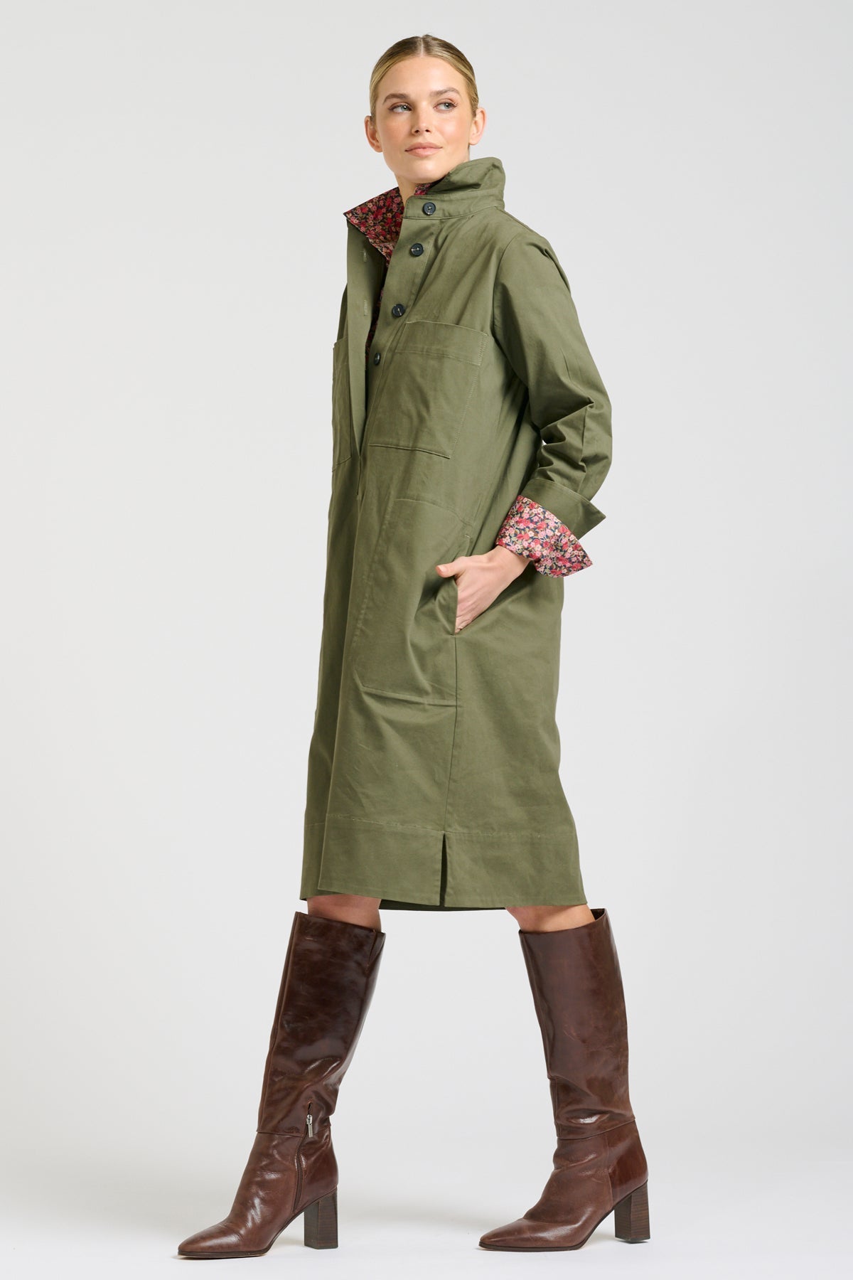 Jane Utility Shirt Dress | Khaki