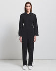 Base Layer Relaxed V-Neck Knit | Black