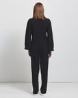 Base Layer Relaxed V-Neck Knit | Black