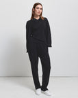 Base Layer Relaxed V-Neck Knit | Black