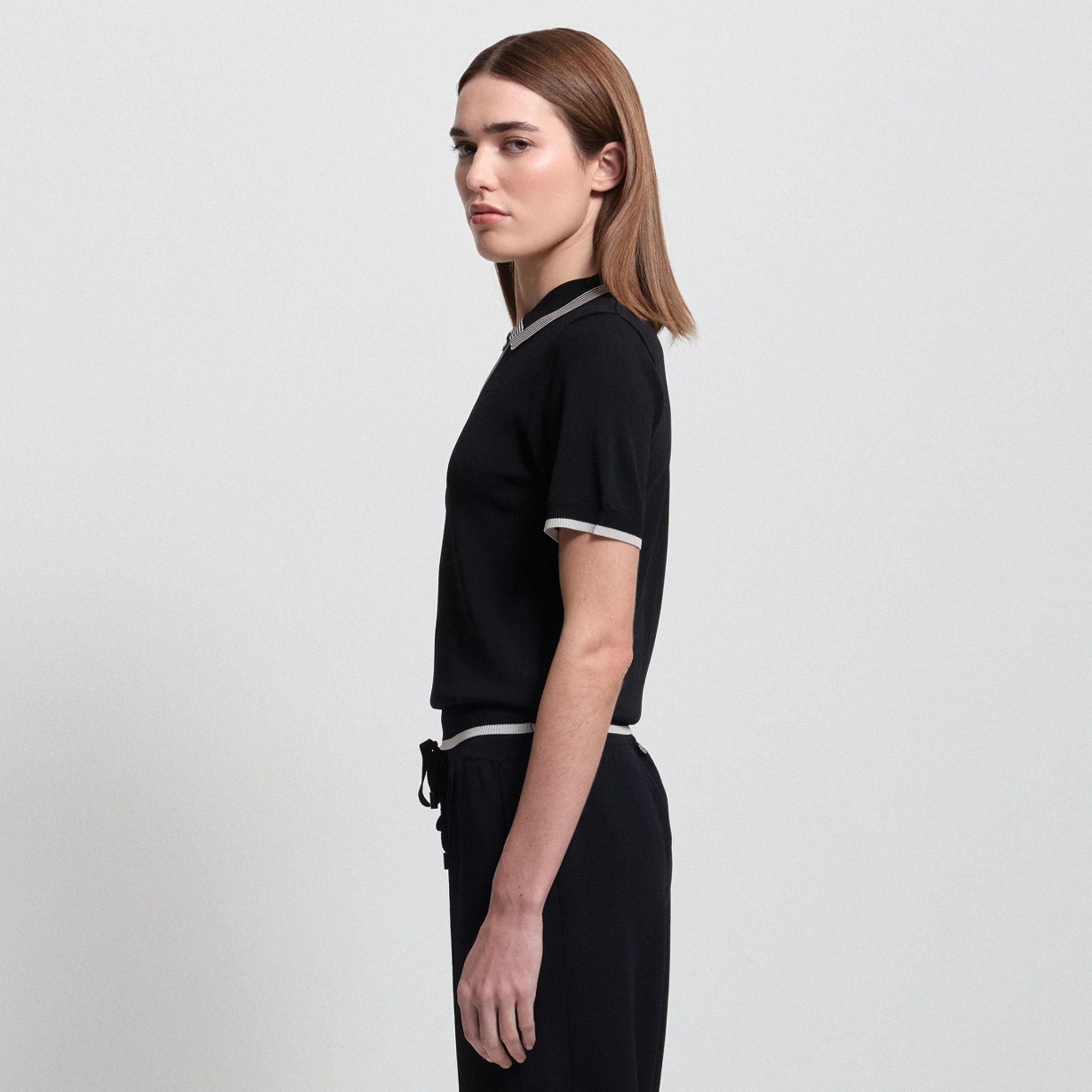 Base Layer Zip Polo | Black