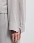 Base Layer Relaxed V-Neck Knit | Oyster