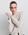 Maya Cashmere Blend Knit | Oyster