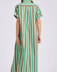Lucy Dress | Green Sky Stripe