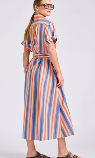 The Lucy Dress - Blue Sky Stripe