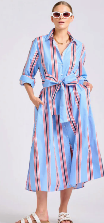 The Luna Dress | Nautical Stripe