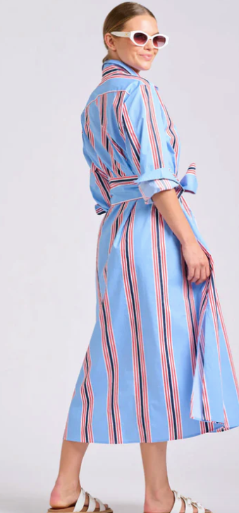 The Luna Dress | Nautical Stripe