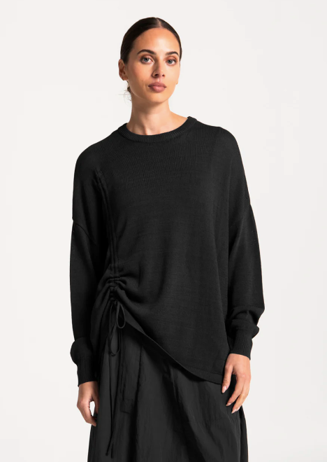 Alberca Tunic | Black Crepe Knit