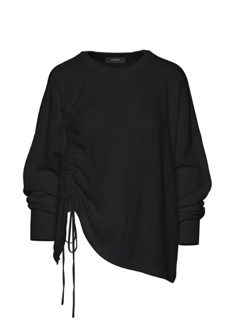 Alberca Tunic | Black Crepe Knit