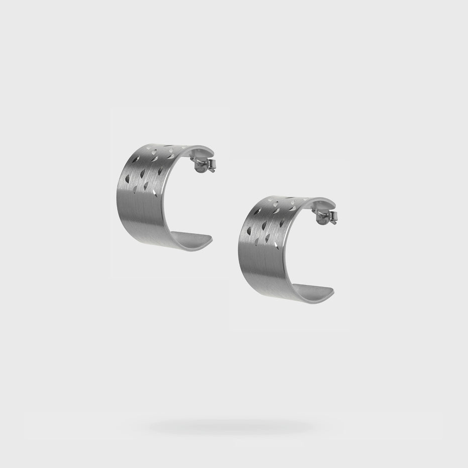 Rosemary Hoop | Gun Metal – Via Gioberti
