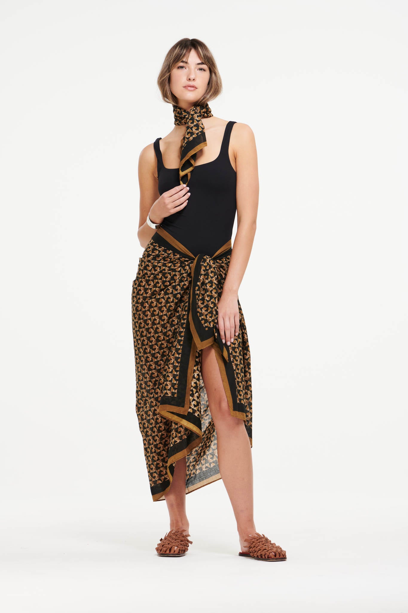 SCARF / DECO / TAN